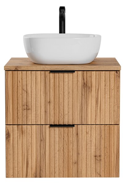 Koupelnová skříňka s umyvadlem a deskou ADEL Oak DU60/1 | 60 cm