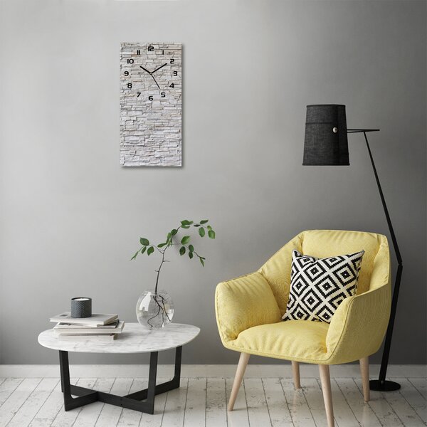 Nástěnné hodiny tiché Zeď z kamenů pl_zsp_30x60_c-f_83343347