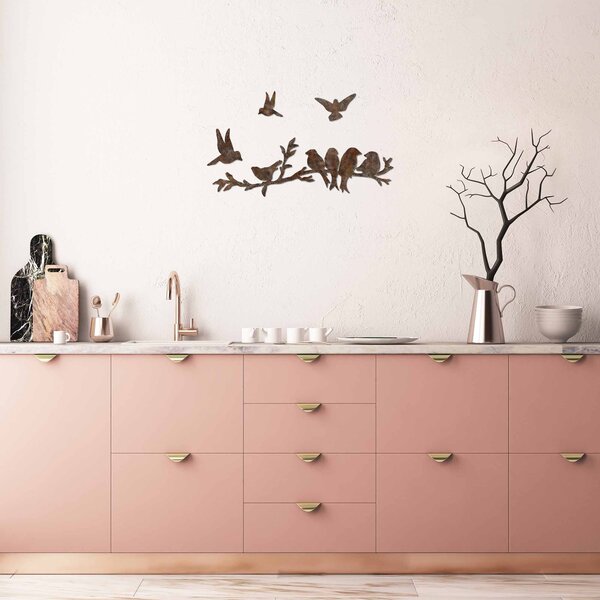 Wallity Nástěnná kovová dekorace Rusty Birds 2 vícebarevná