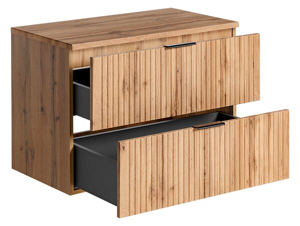 Koupelnová skříňka s deskou ADEL Oak D80/1 | 80 cm