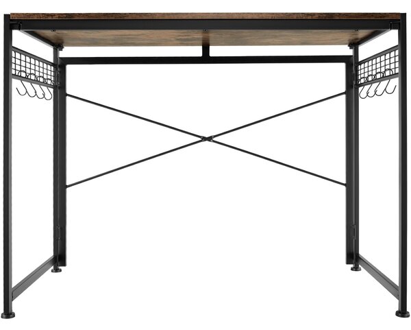 Tectake Psací stůl Paterson 102x51x77cm - Industriální dřevo tmavé, rustikální