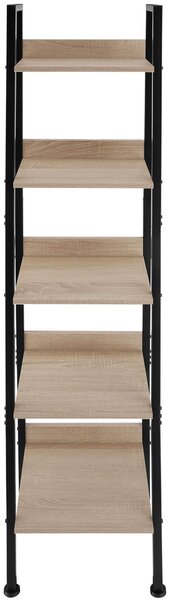 Tectake Regál s policemi - 35,5 x 31,5 x 170,5 cm, Industrial světlé dřevo, dub Sonoma