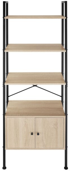Tectake Regál s policemi Brentwood 57,5x34x173cm - Industrial světlé dřevo, dub Sonoma