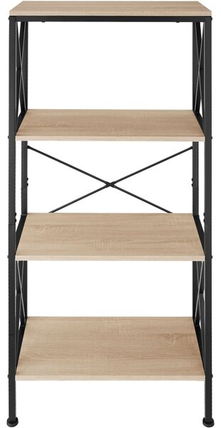 Tectake Regál Barry 61,5x31,5x133,5cm - Industrial světlé dřevo, dub Sonoma