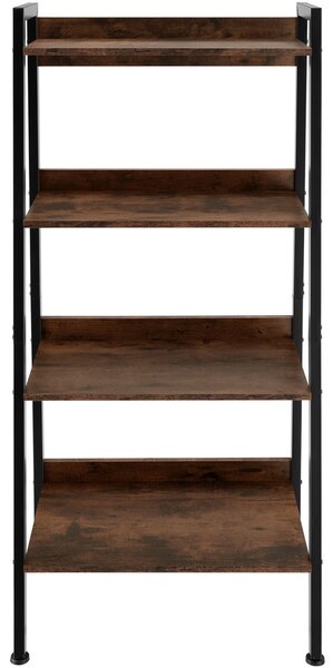 Tectake Regál s policemi - 57,5 x 34 x 138 cm, Industriální dřevo tmavé, rustikální