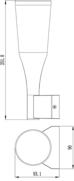 Deko-Light nástěnné přisazené svítidlo Bessma IV 100-240V AC/50-60Hz 9,60 W 3000 K 580 lm 90 mm tmavě šedá 731083