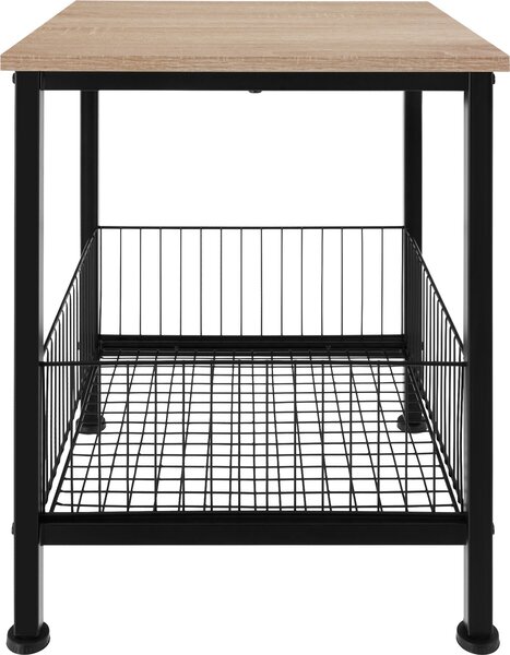 Tectake Odkládací stolek Grimsby 40x40x55,5cm - Industrial světlé dřevo, dub Sonoma