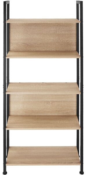 Tectake Regál Westport 62x24x165,5cm - Industrial světlé dřevo, dub Sonoma