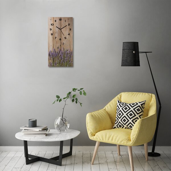 Nástěnné hodiny Levandule na dřevě pl_zsp_30x60_c-f_85126180