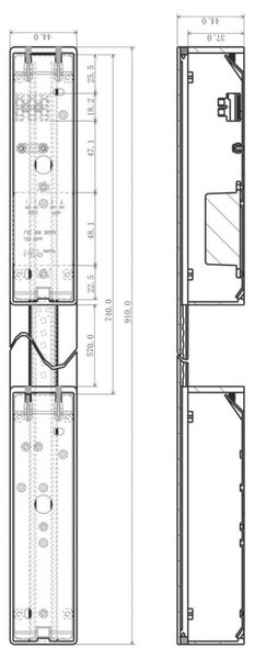 Deko-Light nástěnné přisazené svítidlo Larga 910 100-277V AC/50-60Hz 9,00 W 3000 K 770 lm 910 mm stříbrná 341209