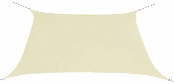 Plachta proti slunci, oxfordská látka, čtverec 3,6x3,6m krémová