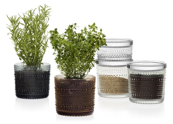 Dóza Kastehelmi iittala velká světle hnědá linen