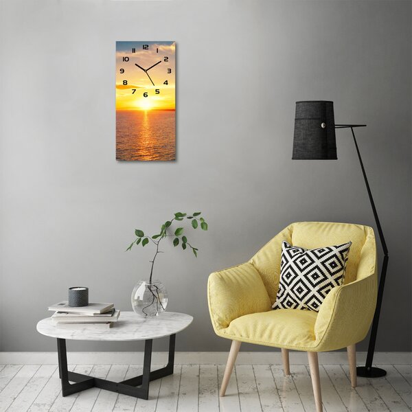 Nástěnné hodiny Západ slunce moře pl_zsp_30x60_c-f_90070654