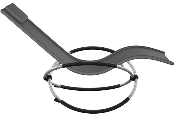 Tectake Lehátko Paulina – ergonomické a skládací s nosností 150 kg - šedá