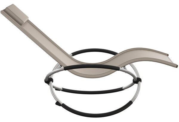 Tectake Lehátko Paulina – ergonomické a skládací s nosností 150 kg - béžová
