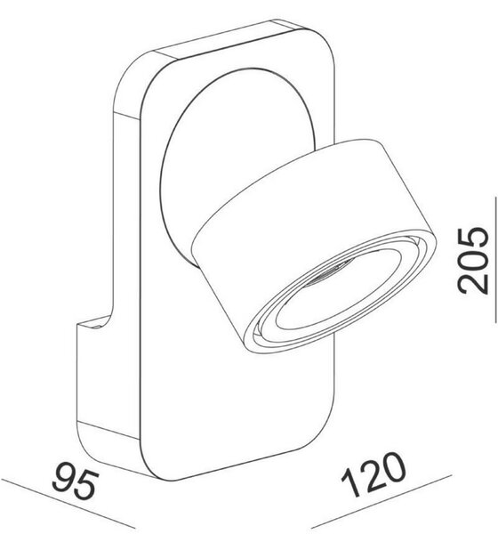 Deko-Light nástěnné přisazené svítidlo Uni II 220-240V AC/50-60Hz 12,00 W 3000 K 670 lm 120 mm bílá 341215 VÝPRODEJ VZORKU