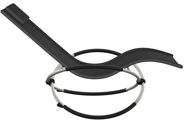 Tectake Lehátko Paulina – ergonomické a skládací s nosností 150 kg - černá