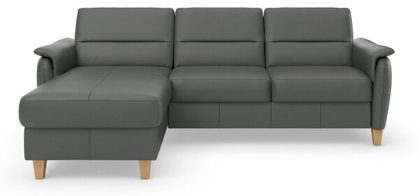 ROHOVÁ SEDAČKA, kůže, antracitová Sit & More - Sedací soupravy, Online Only