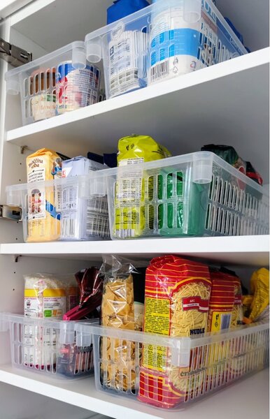 Usporadejto.cz Úložný koš, box a organizér extra hluboký 50cm x 20cm INVA, transparentní