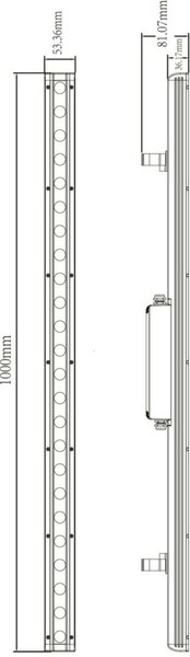 Deko-Light podlahové a nástěnné a stropní svítidlo WallWasher Caph 220-240V AC/50-60Hz 38,00 W 3000 K 3000 lm 1000 mm tmavěšedá