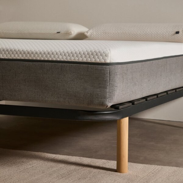 Černý postelový rošt Kave Home Talo 140 x 190 cm
