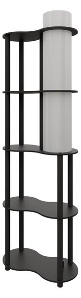 Stojací lampa s poličkami NOTO 1xE27/40W/230V černá