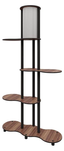 Stojací lampa s poličkami NOTO 1xE27/40W/230V hnědá/černá