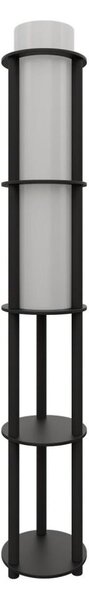 Stojací lampa s poličkami NOTO 1xE27/40W/230V černá