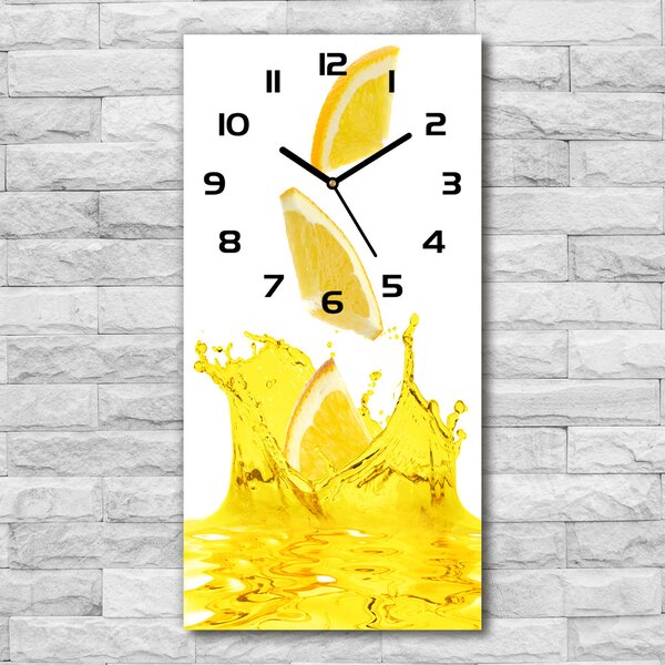 Nástěnné skleněné hodiny Citronová šťáva pl_zsp_30x60_c-f_98570020