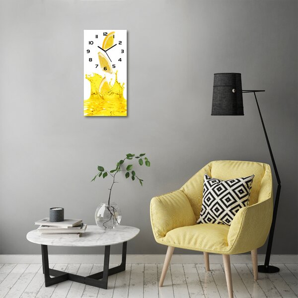 Nástěnné skleněné hodiny Citronová šťáva pl_zsp_30x60_c-f_98570020