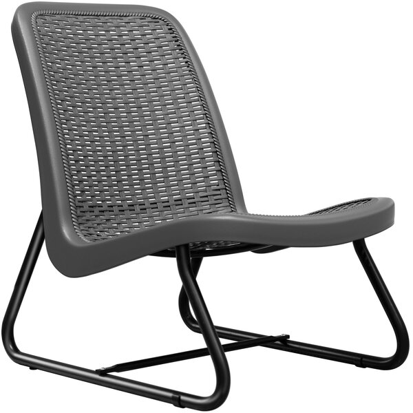 Tectake Sedací souprava Modica v ratanovém vzhledu pro 2 osoby, ergonomická - šedá