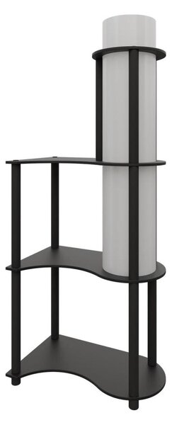 Stojací lampa s poličkami NOTO 1xE27/40W/230V černá