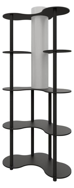 Stojací lampa s poličkami NOTO 1xE27/40W/230V černá