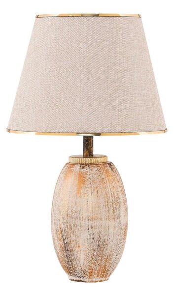 Stolní lampa RAMZES 1xE27/40W/230V krémová/zlatá