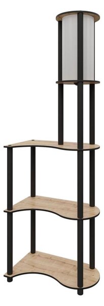 Stojací lampa s poličkami NOTO 1xE27/40W/230V béžová/černá
