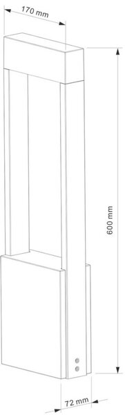 Deko-Light stojací svítidlo Chertan 600 100-277V AC/50-60Hz 13,00 W 3000 K 530 lm 170 mm tmavě šedá 733044