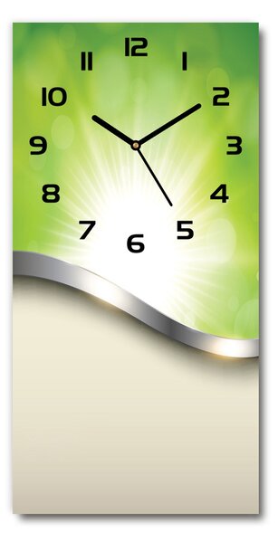 Nástěnné hodiny Zelená abstrakce pl_zsp_30x60_c-s_125208146
