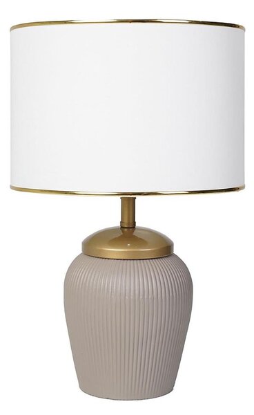 Stolní lampa RAMZES 1xE27/40W/230V bílá/béžová