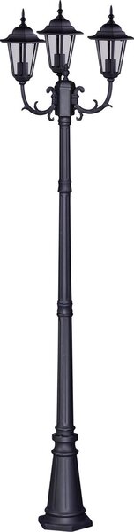 Venkovní stojací trojramenná lampa STANDARD, 3xE27, 60W, černá, IP44