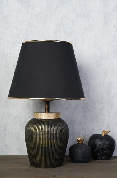 Stolní lampa RAMZES 1xE27/40W/230V černá/zlatá