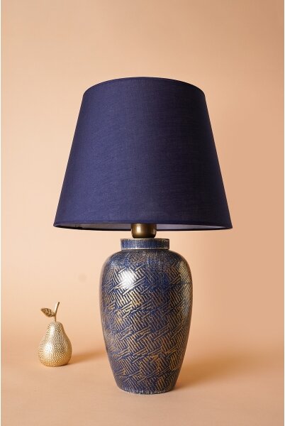 Stolní lampa RAMZES 1xE27/40W/230V modrá