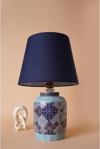 Stolní lampa RAMZES 1xE27/40W/230V modrá