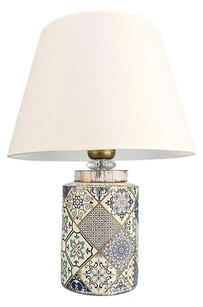 Stolní lampa RAMZES 1xE27/40W/230V bílá/šedá
