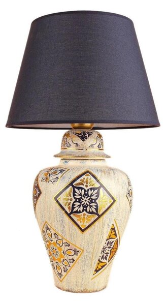 Stolní lampa RAMZES 1xE27/40W/230V modrá/béžová