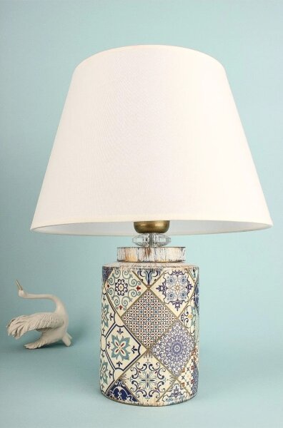 Stolní lampa RAMZES 1xE27/40W/230V bílá/šedá