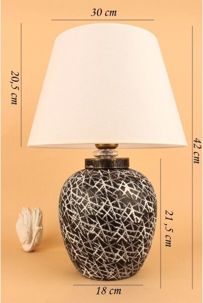 Stolní lampa RAMZES 1xE27/40W/230V bílá/černá