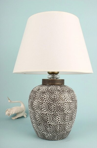 Stolní lampa RAMZES 1xE27/40W/230V bílá/šedá