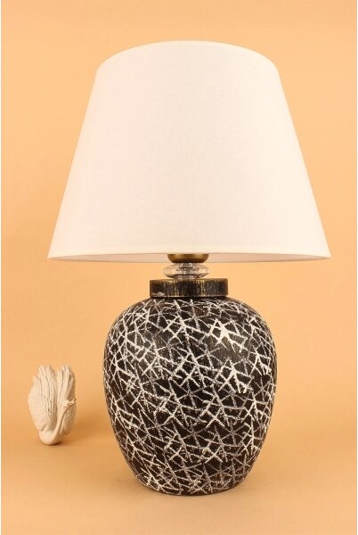 Stolní lampa RAMZES 1xE27/40W/230V bílá/černá