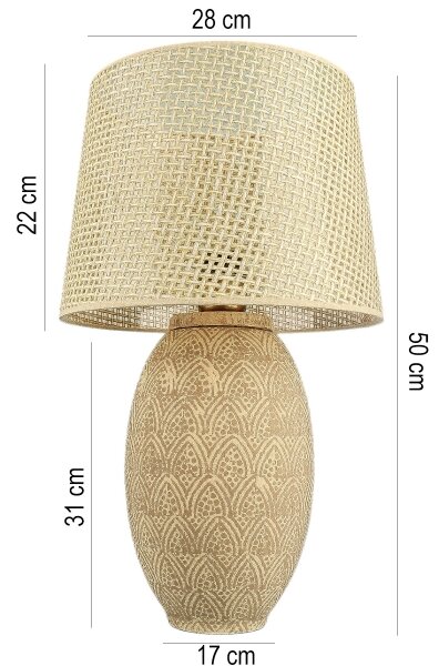 Stolní lampa RAMZES 1xE27/40W/230V zlatá
