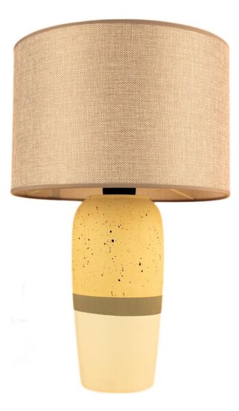 Stolní lampa RAMZES 1xE27/40W/230V béžová/žlutá